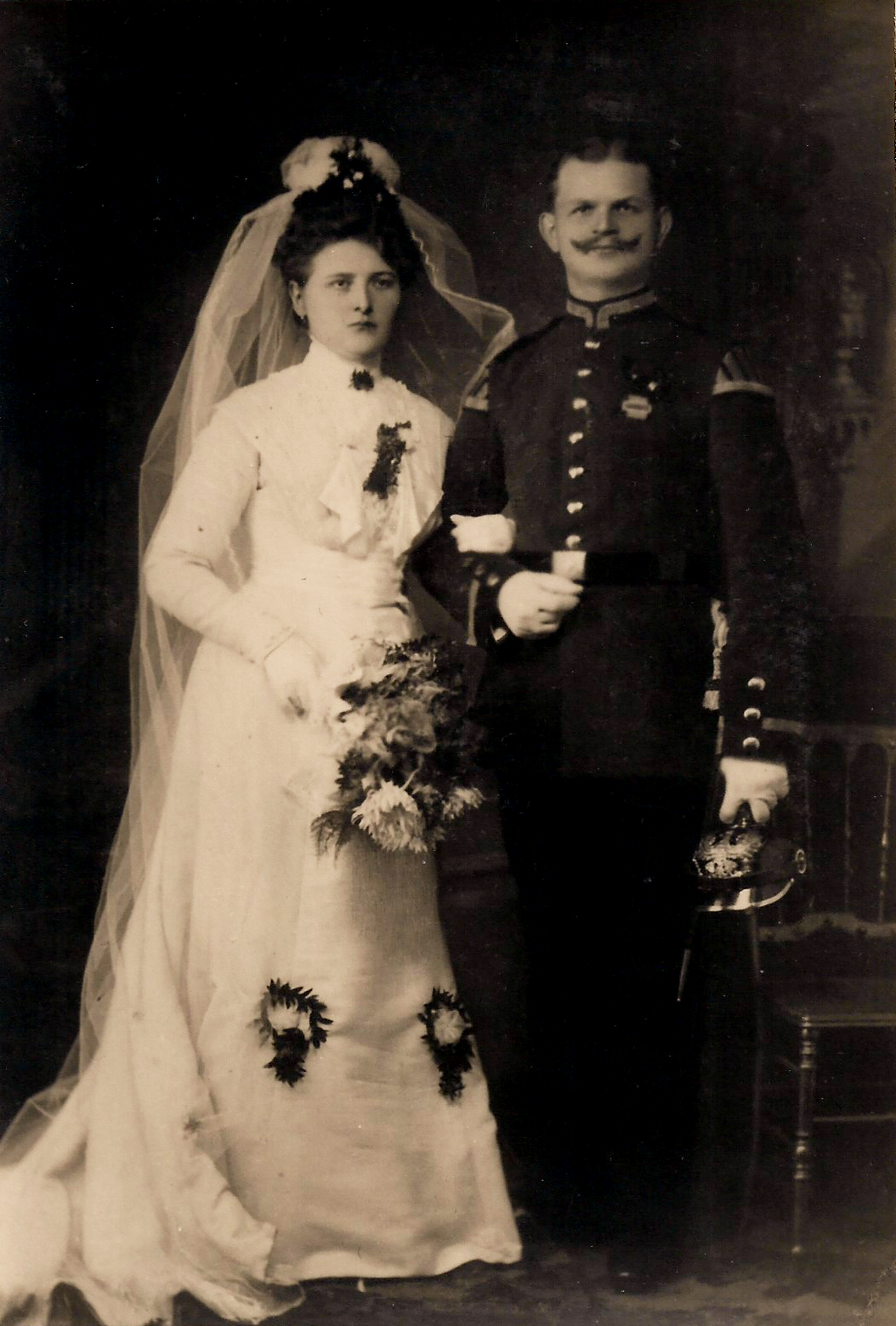 Marriage of Richard Just (born on July 18, 1879 in Großwartenberg Silesia)
     and Mathilde Fröhlich (born on November 13, 1882)